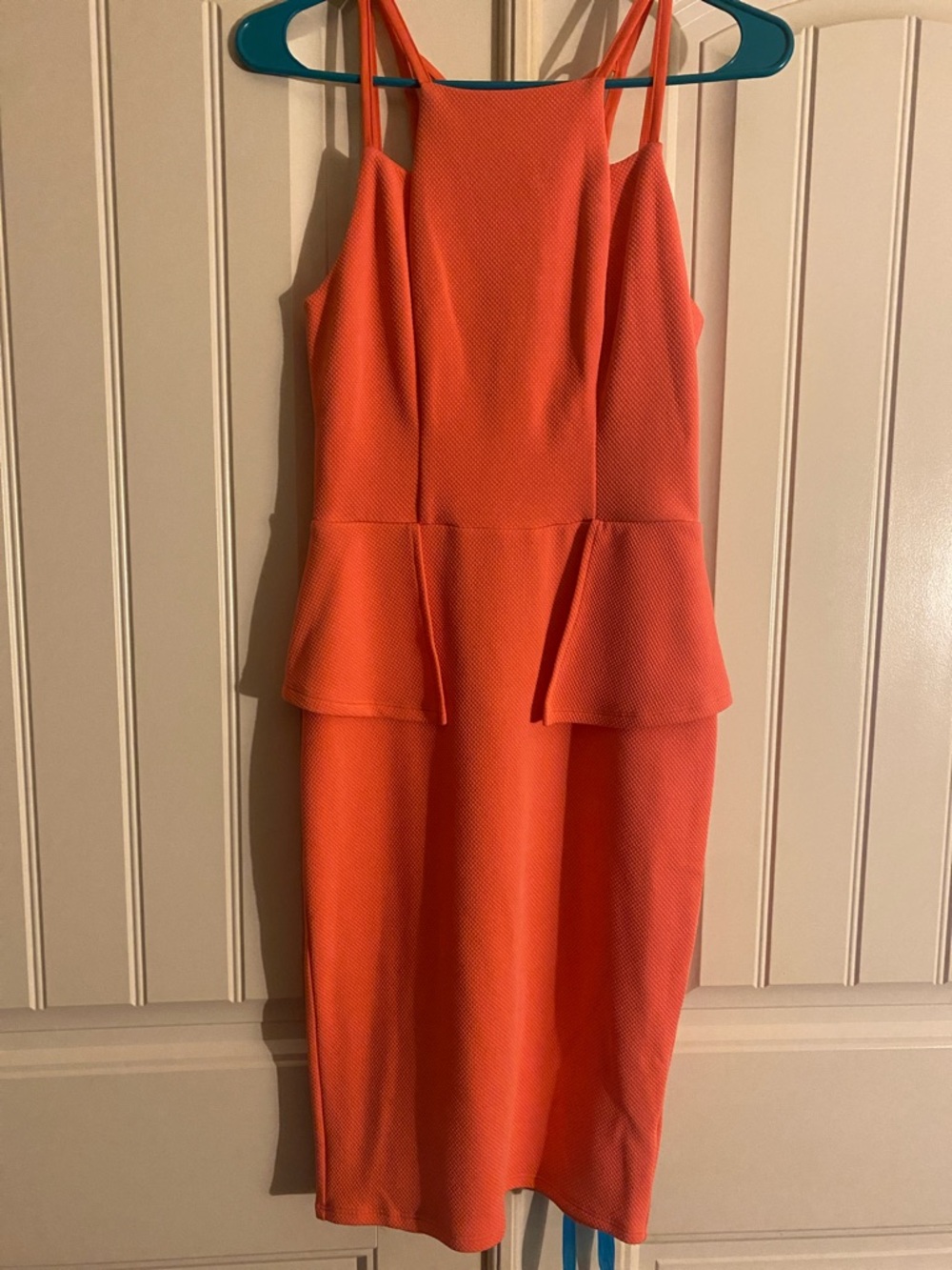 Textured Pattern Fabric Peplum Midi Dress